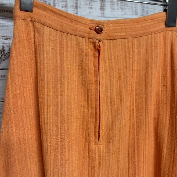 Vintage 70s Orange Two-Piece Granny Set with Lace Details XS - Picture 6 of 7